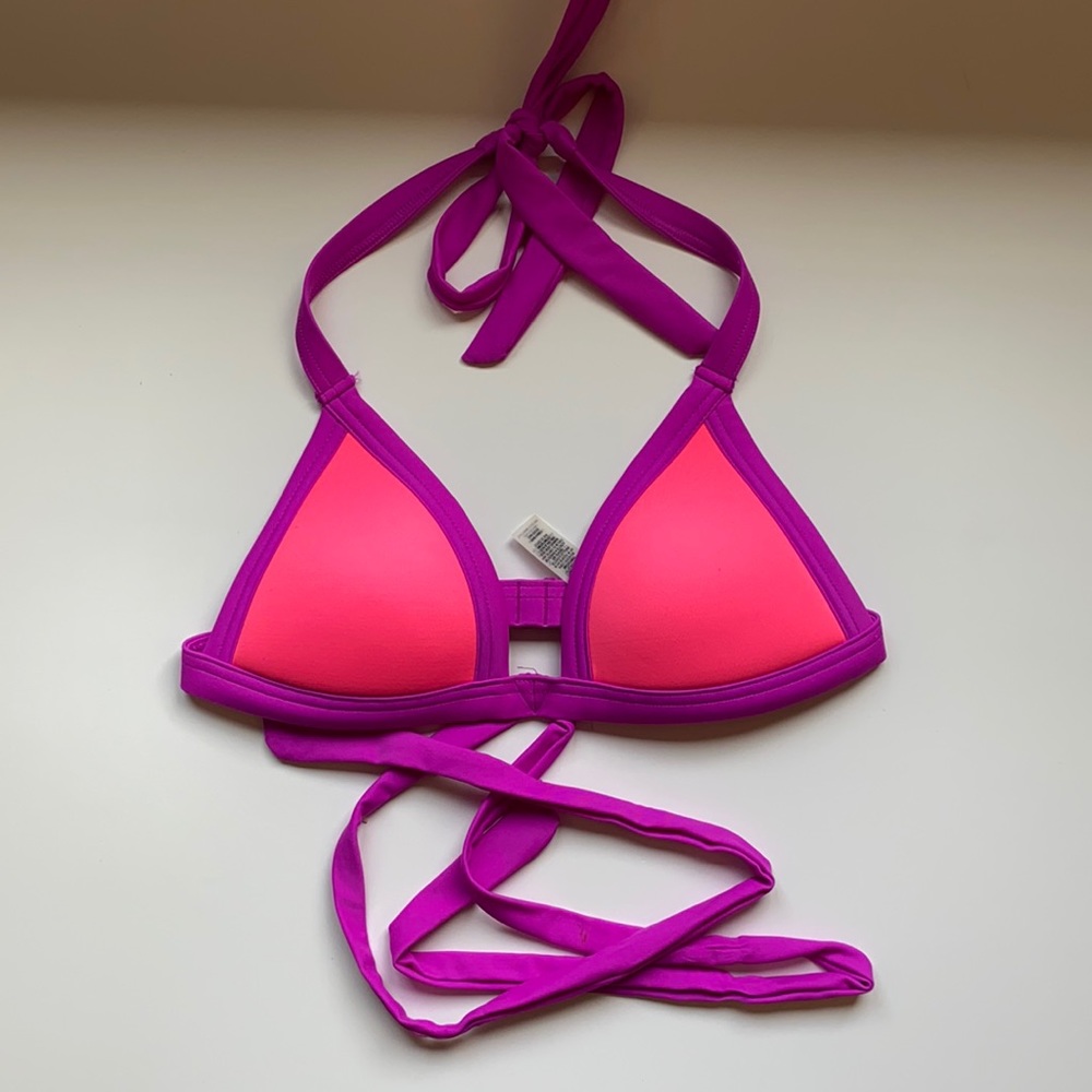 Bright pink and Purple Bikini Top